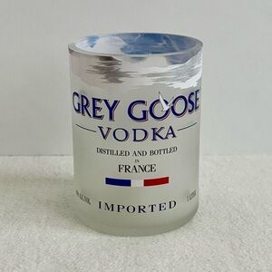 Grey Goose Vodka Frosted 1-Liter Upcycled Glass  Barware Tumbler